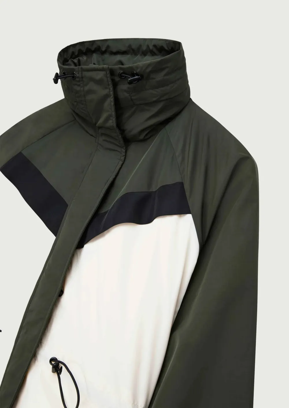 Two Tone Green Puffer Jacket