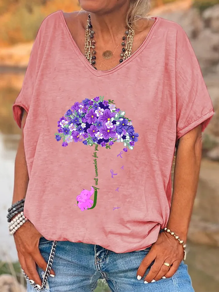 Women'S I Will Remember For You V-Neck Short-Sleeved T-Shirt