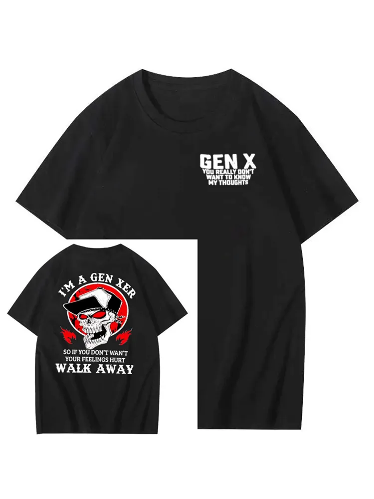T-Shirt Gen X Round-Neck Short-Sleeved T-Shirt