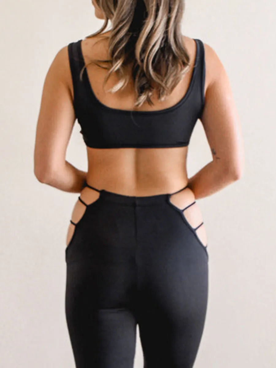 2 Piece Cutout Rave Outfit