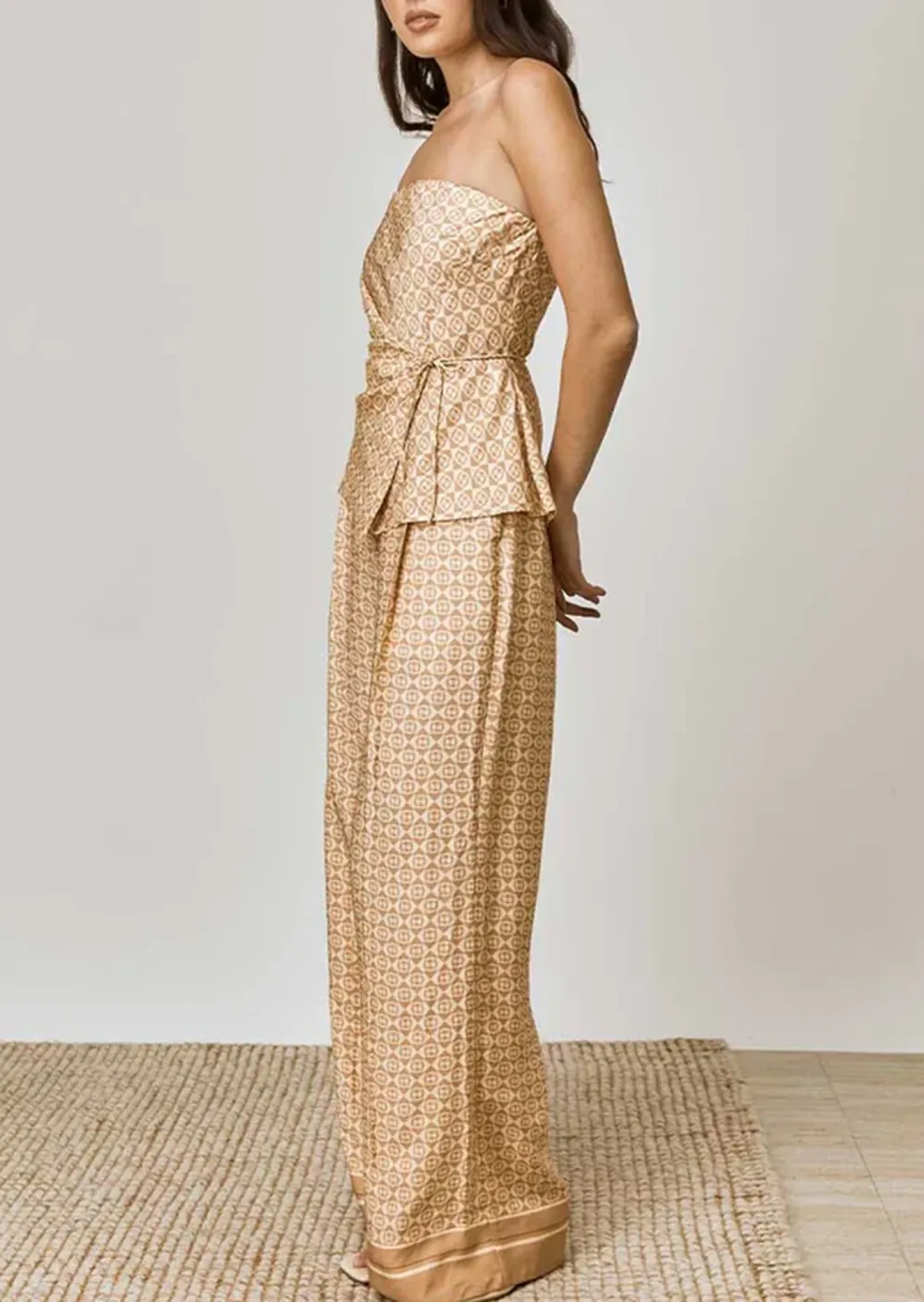 Pleated Wide Leg Pants
