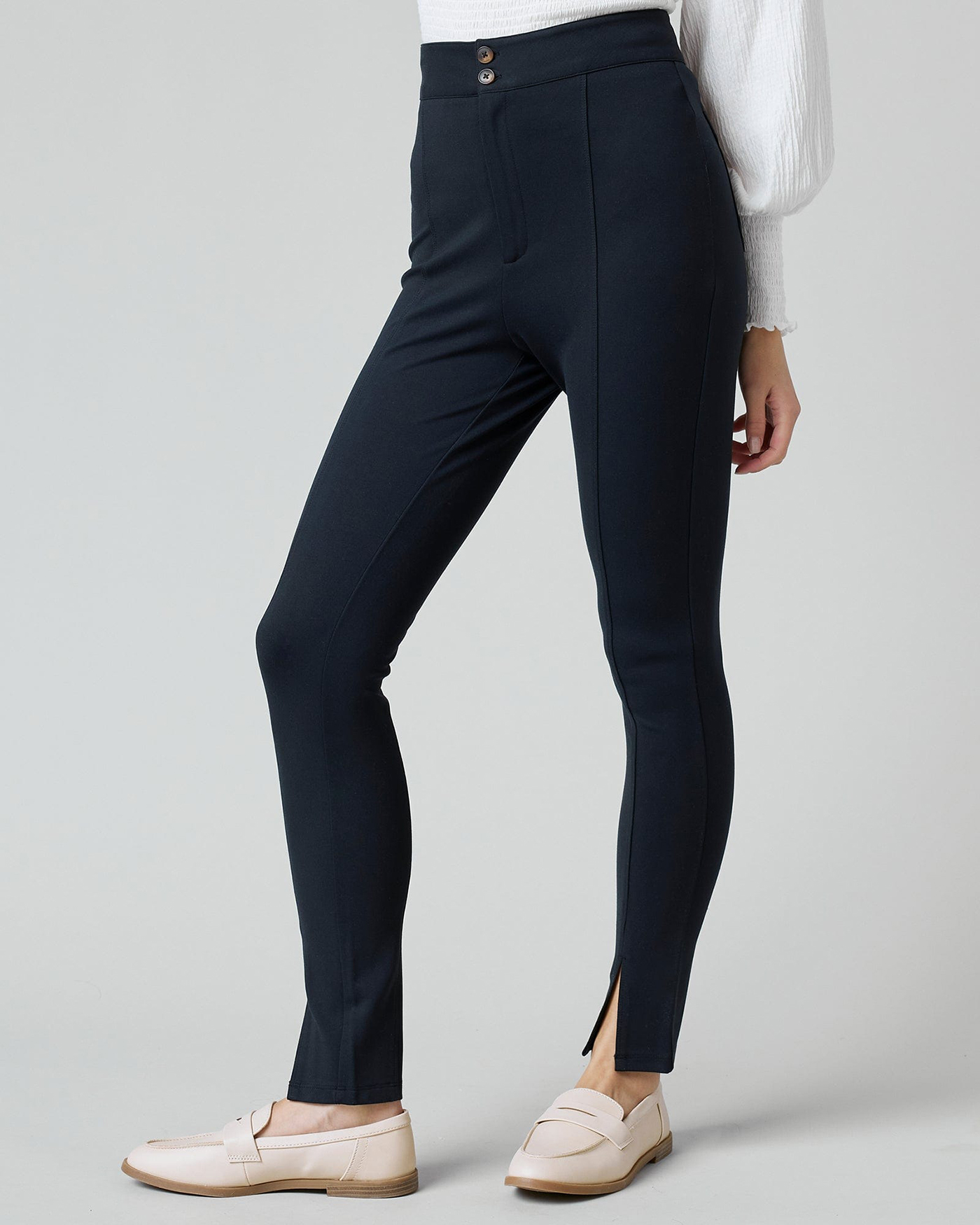 Black Ankle Slit Pant