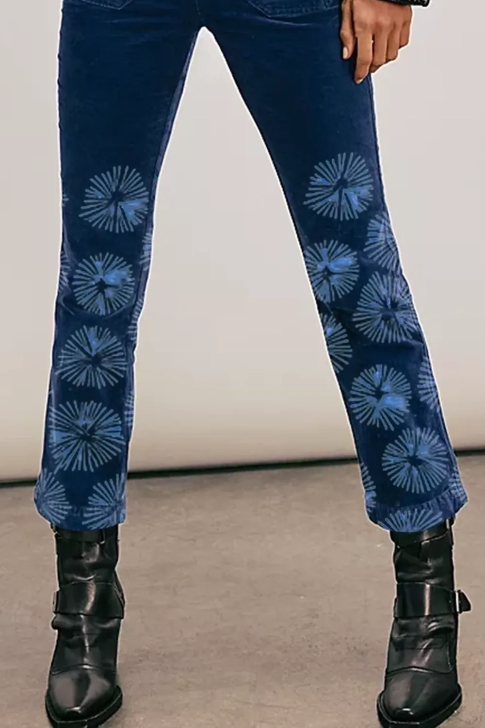 Mid Rise Straight Jeans