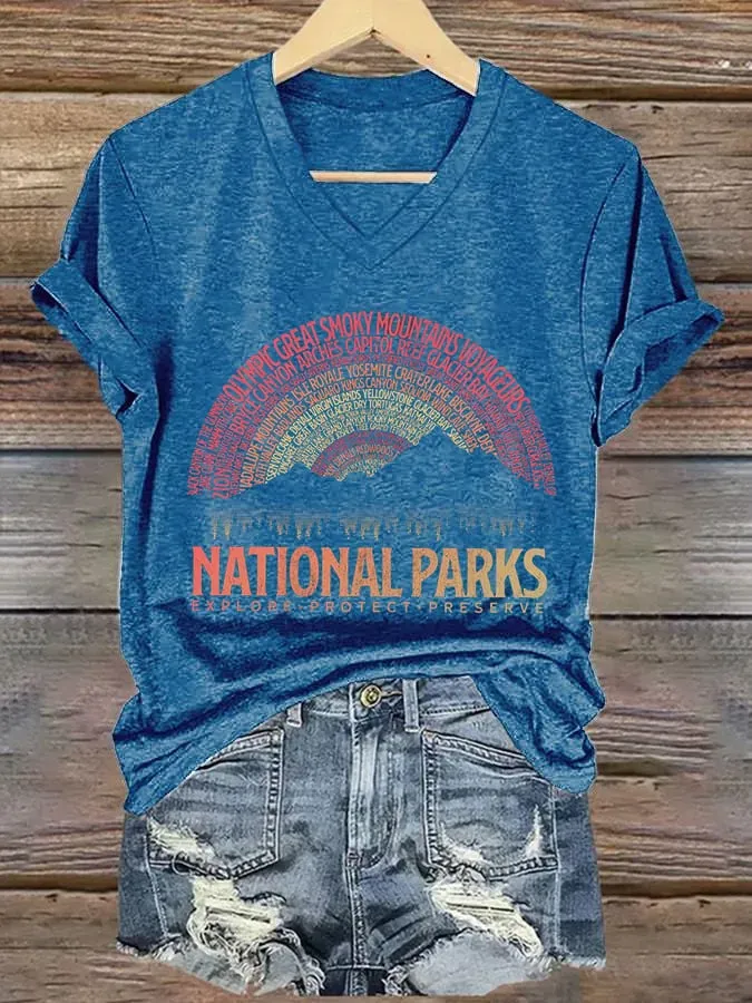 Women'S National Parks Explore, Protect, Preserve Print T-Shirt