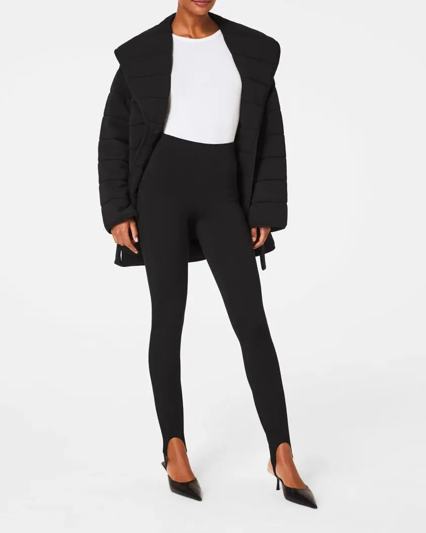 Classic Black Ponte Stirrup Legging