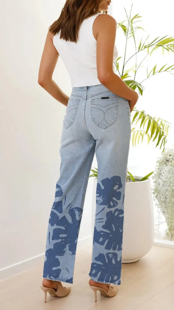 Light-Colored Non-Stretch Jeans