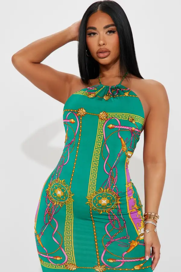 Jenni Maxi Dress - Green/combo