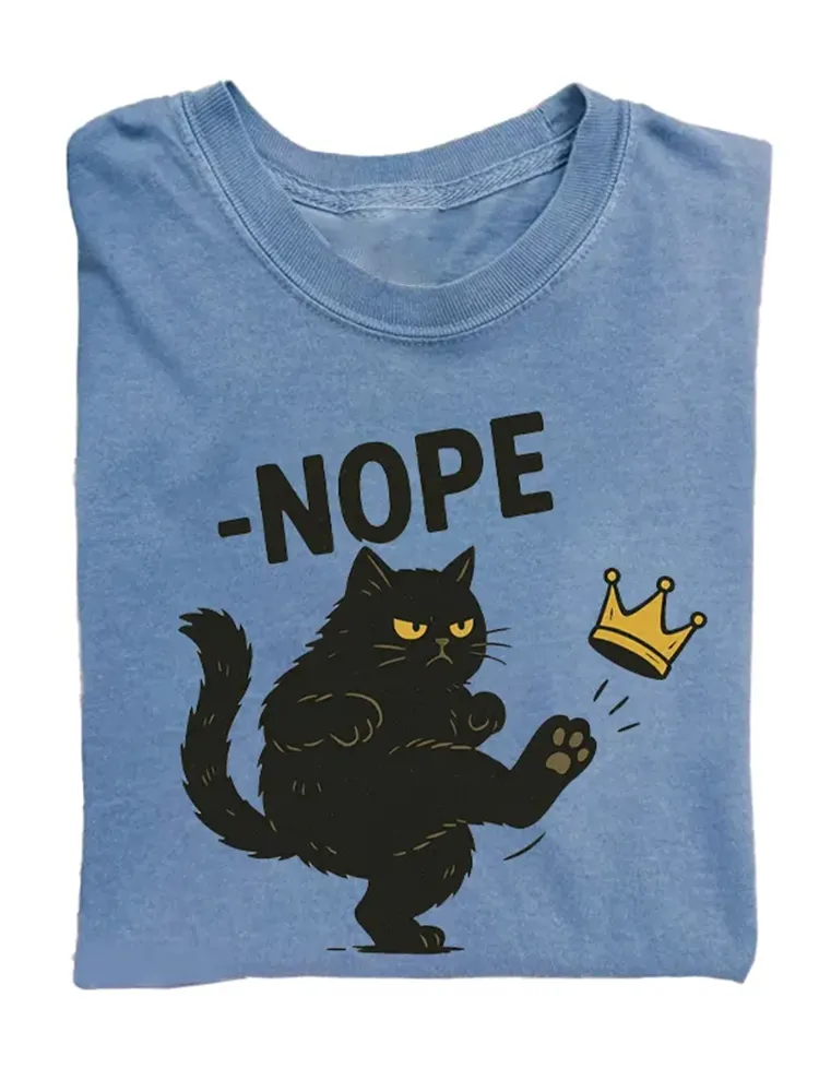 No Kings In America Black Cat T-Shirt