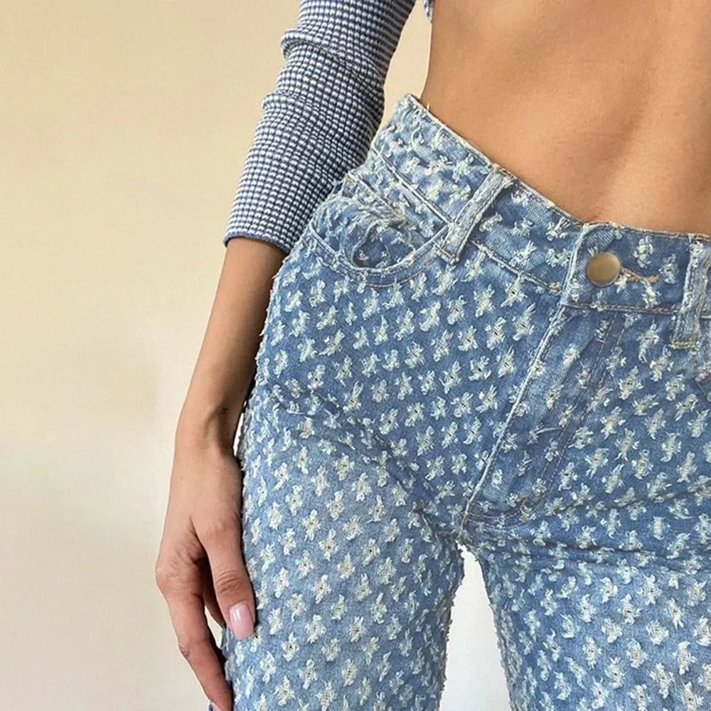 Vintage High Waist Ripped Jeans