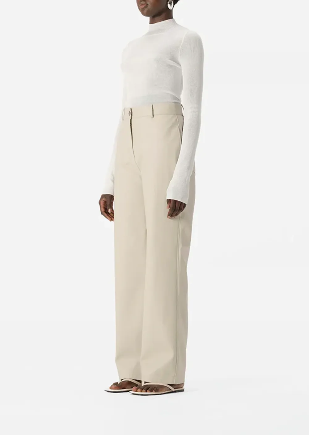 High Rise Straight Leg Trousers