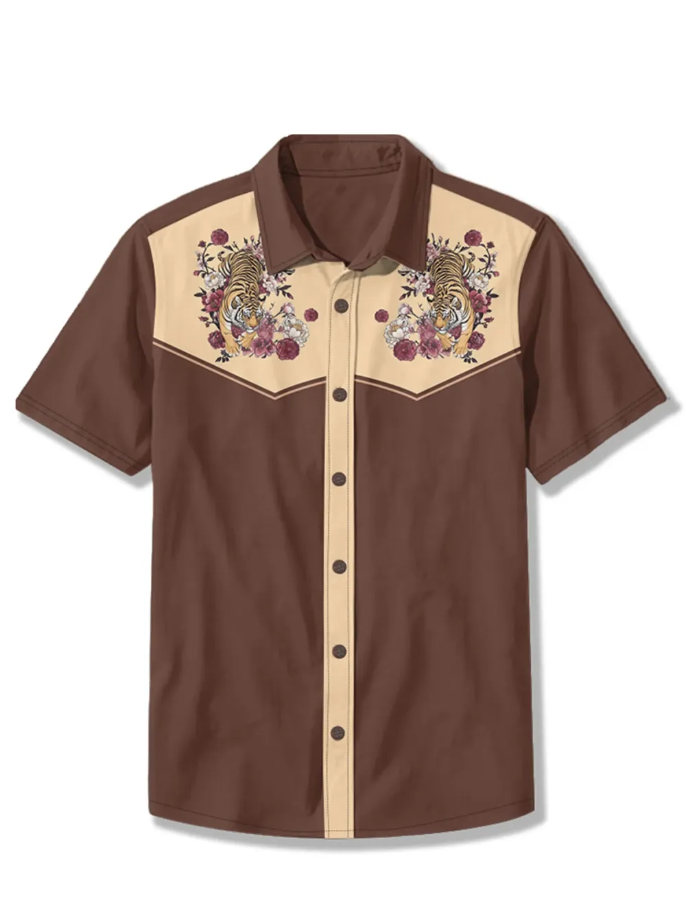 Tiger And Flowers Shirt