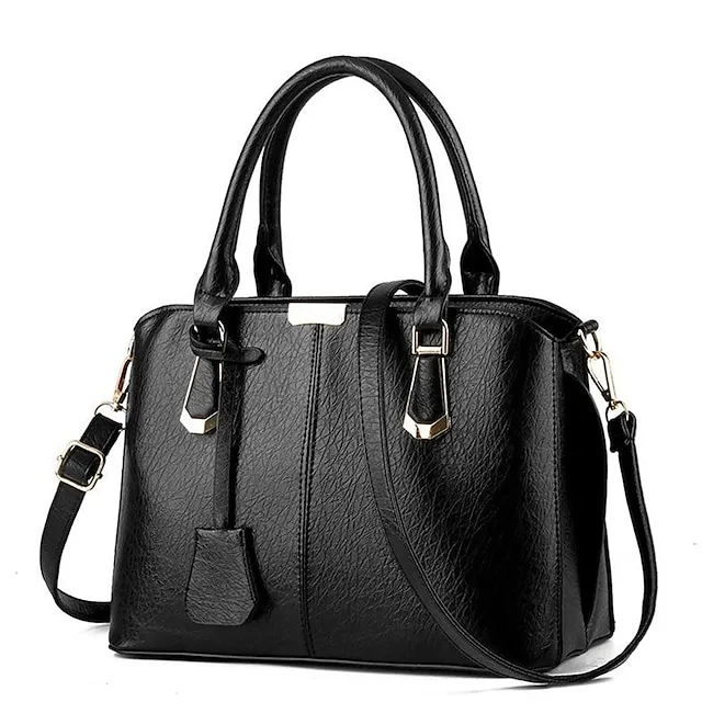 Women's Messenger Bag Sling Shoulder Bag Crossbody Bag PU Leather Daily Date Office & Career Solid Color Violets Black White