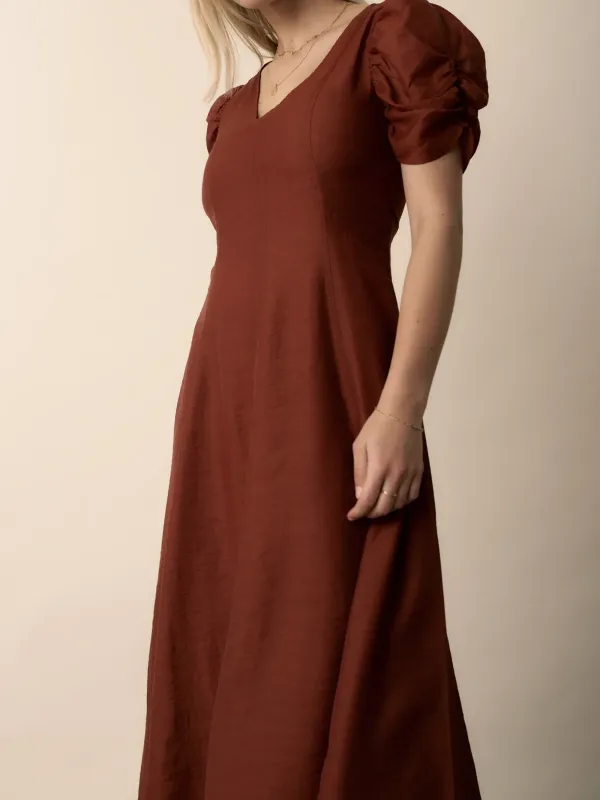 Spiced Pumpkin Cari Panel Detail Dress