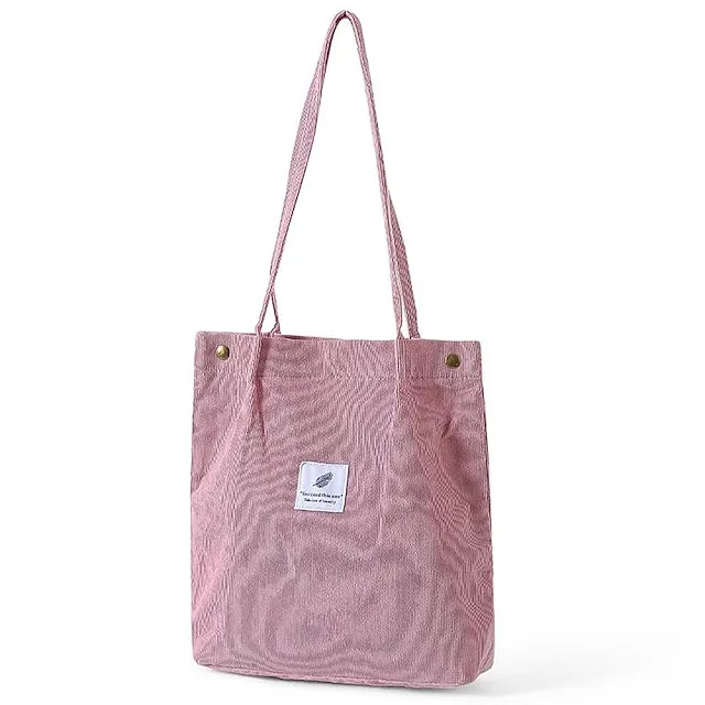 Men's Women's Kid's Tote Tote Sling Shoulder Bag Canvas Tote Bag Corduroy Shopping Daily Rivet Pattern Solid Color Floral Print Deep Purple zebra Wine Red