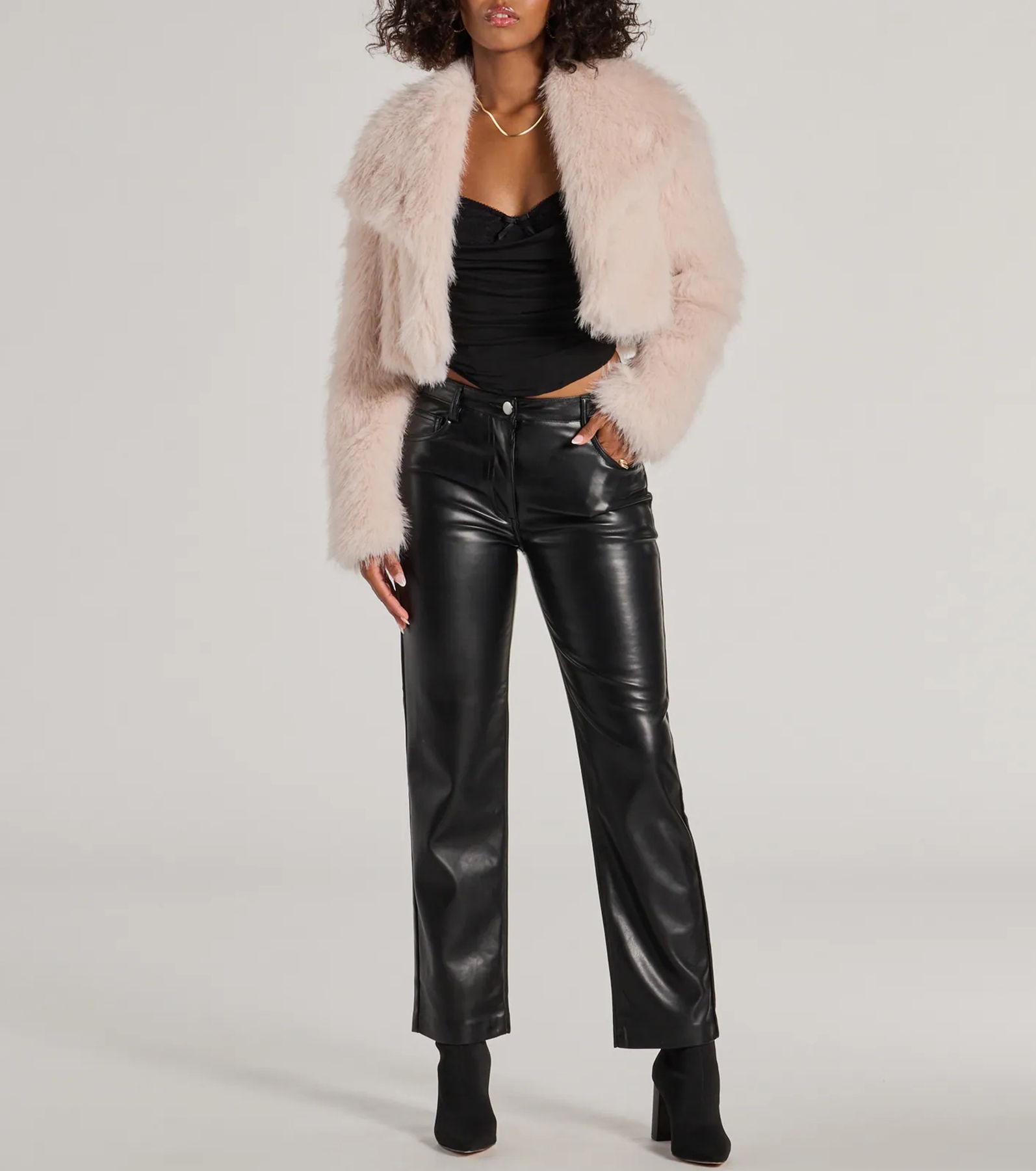 Layer On The Luxe Faux Fur Cropped Jacket