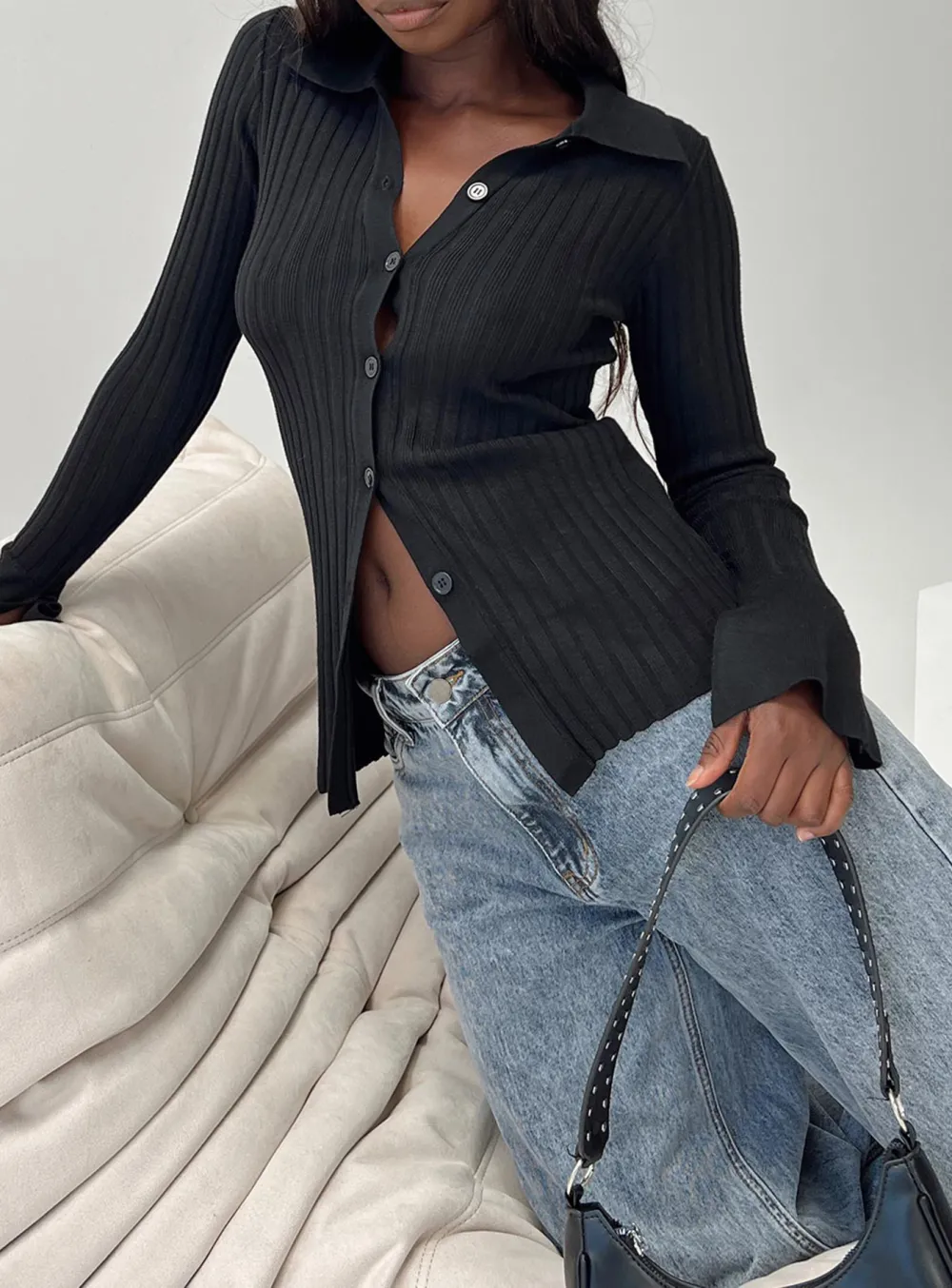 Lapel Knitted Cardigan