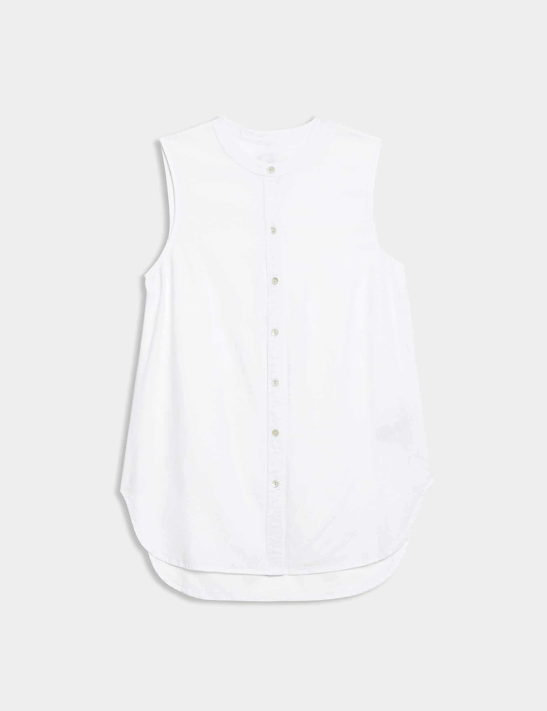 White Sleeveless Sleeveless Shirt