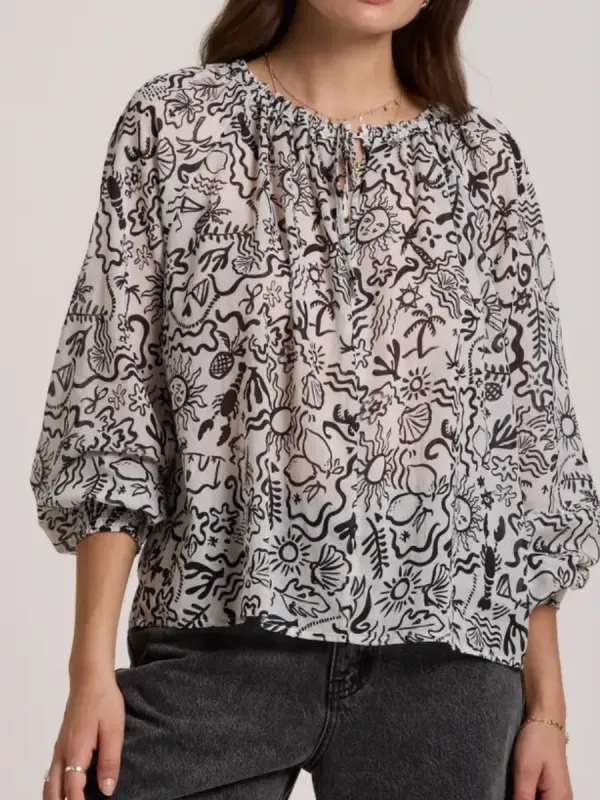 Daffodil Tie Front Blouse