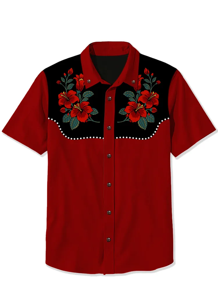 Western Vintage Flower Shirt