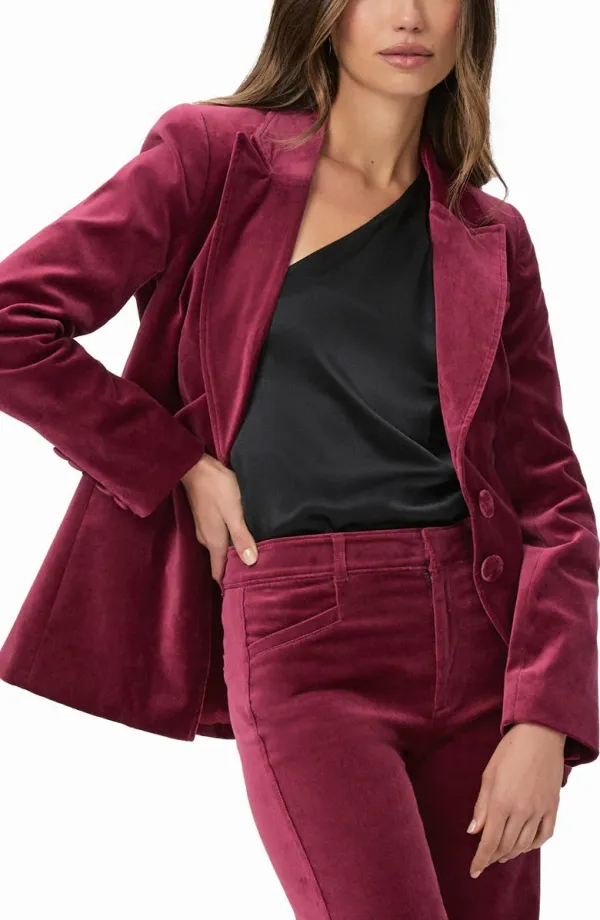 Chelsee Stretch Velvet Blazer