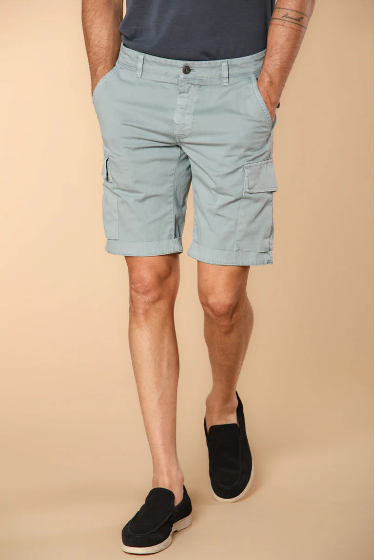 Light Blue Men's Fashion Slim Fit Cotton Shorts
