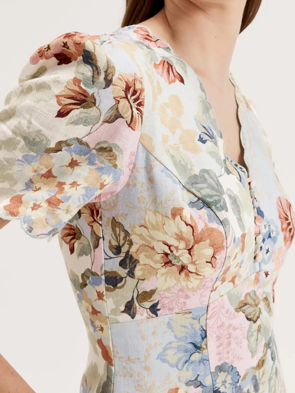 Vintage Floral Print Classic Dresses