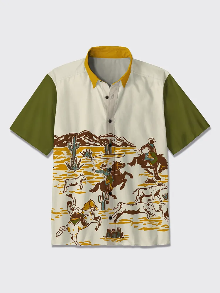 Cowboys Drive Cattle Button Up Shirt