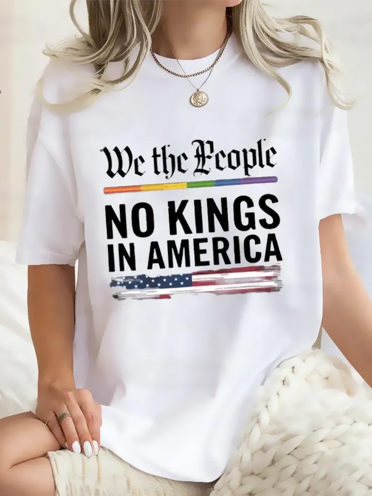 No Kings In America Shirt Anti Trump Unisex T-Shirt