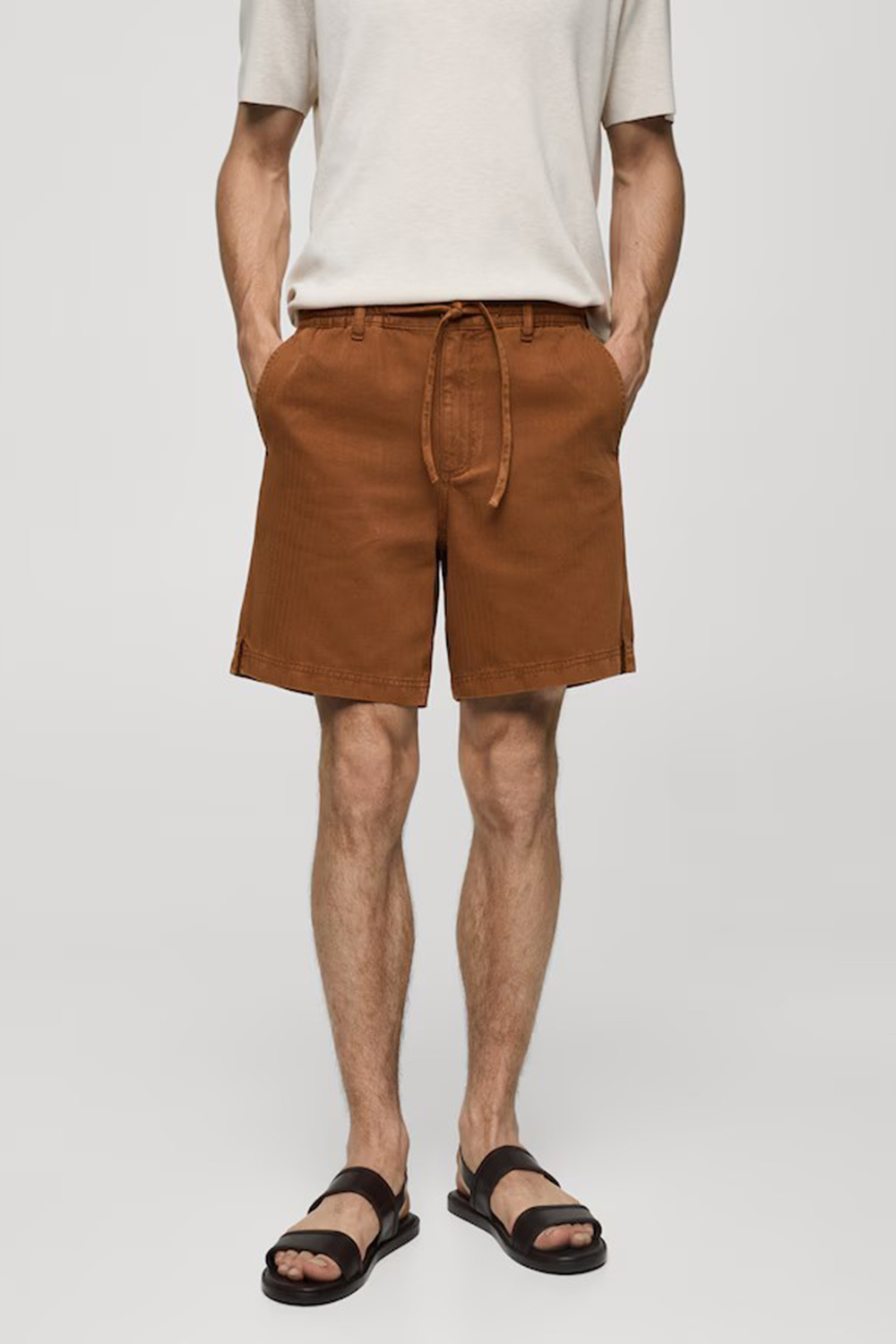 Denim Shorts With Drawstring