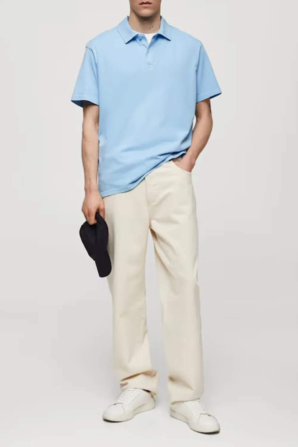 100% Cotton Relaxed-Fit Polo Shirt