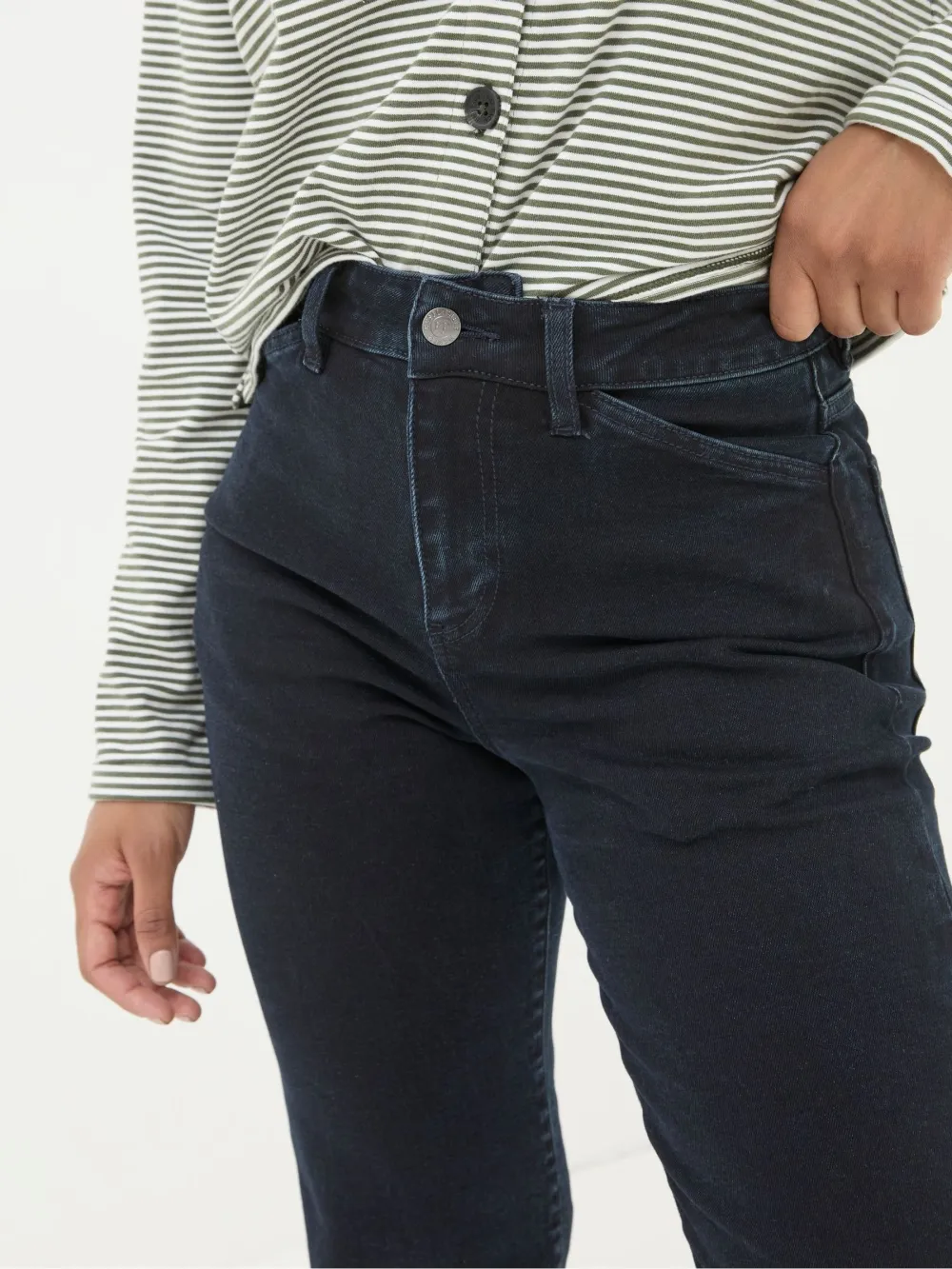 Dark Blue Wide Leg Jeans