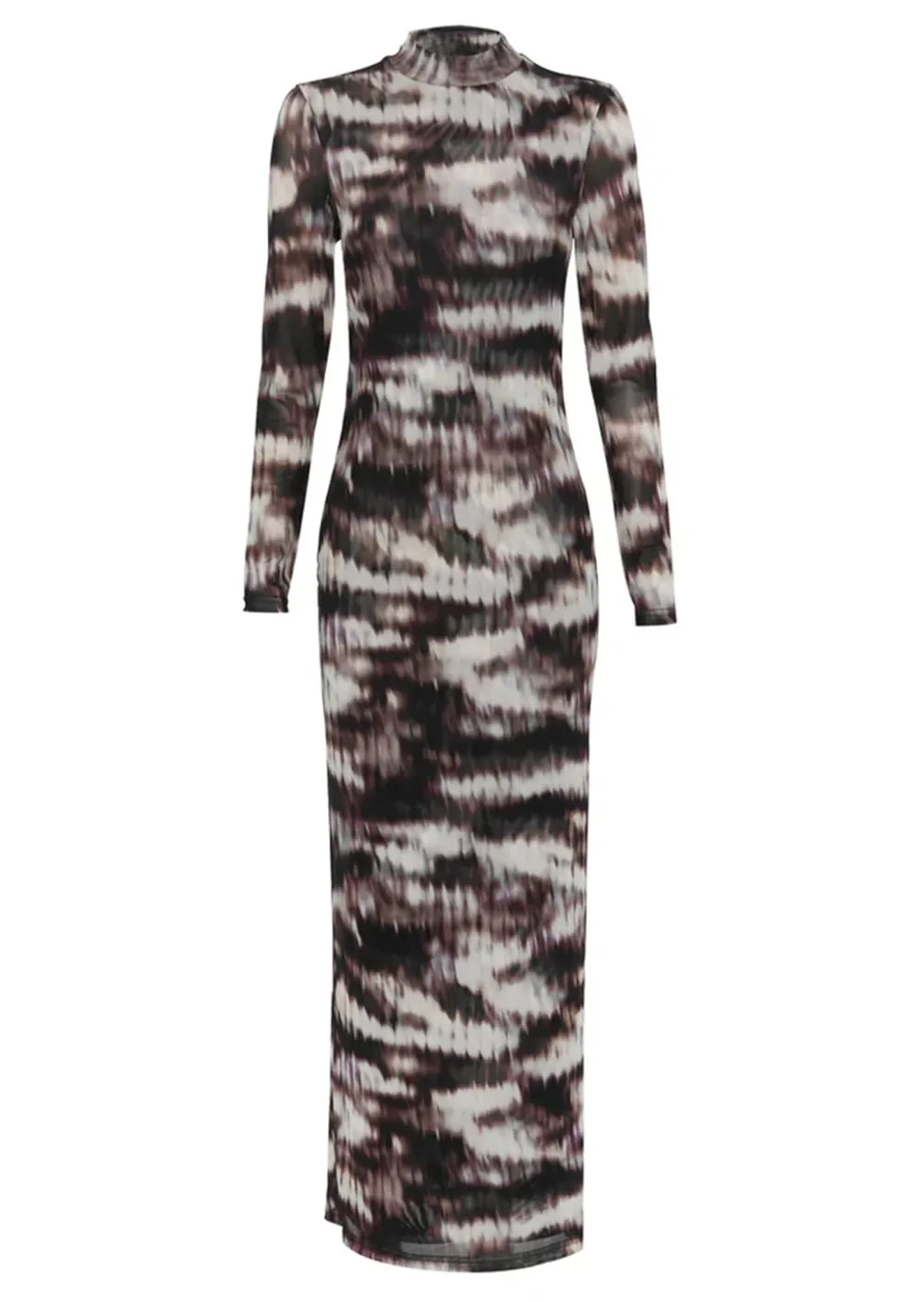 Tie Dye Long Sleeved Maxi Dress