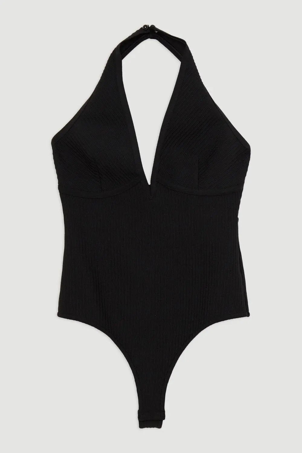 Halter Neck Knit Bodysuit