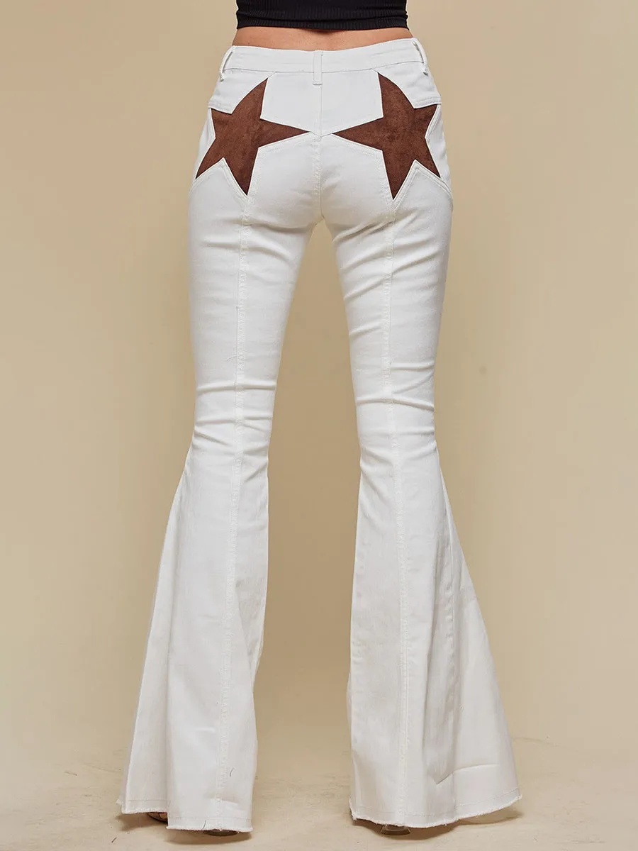 White Diva Super Flare Jeans