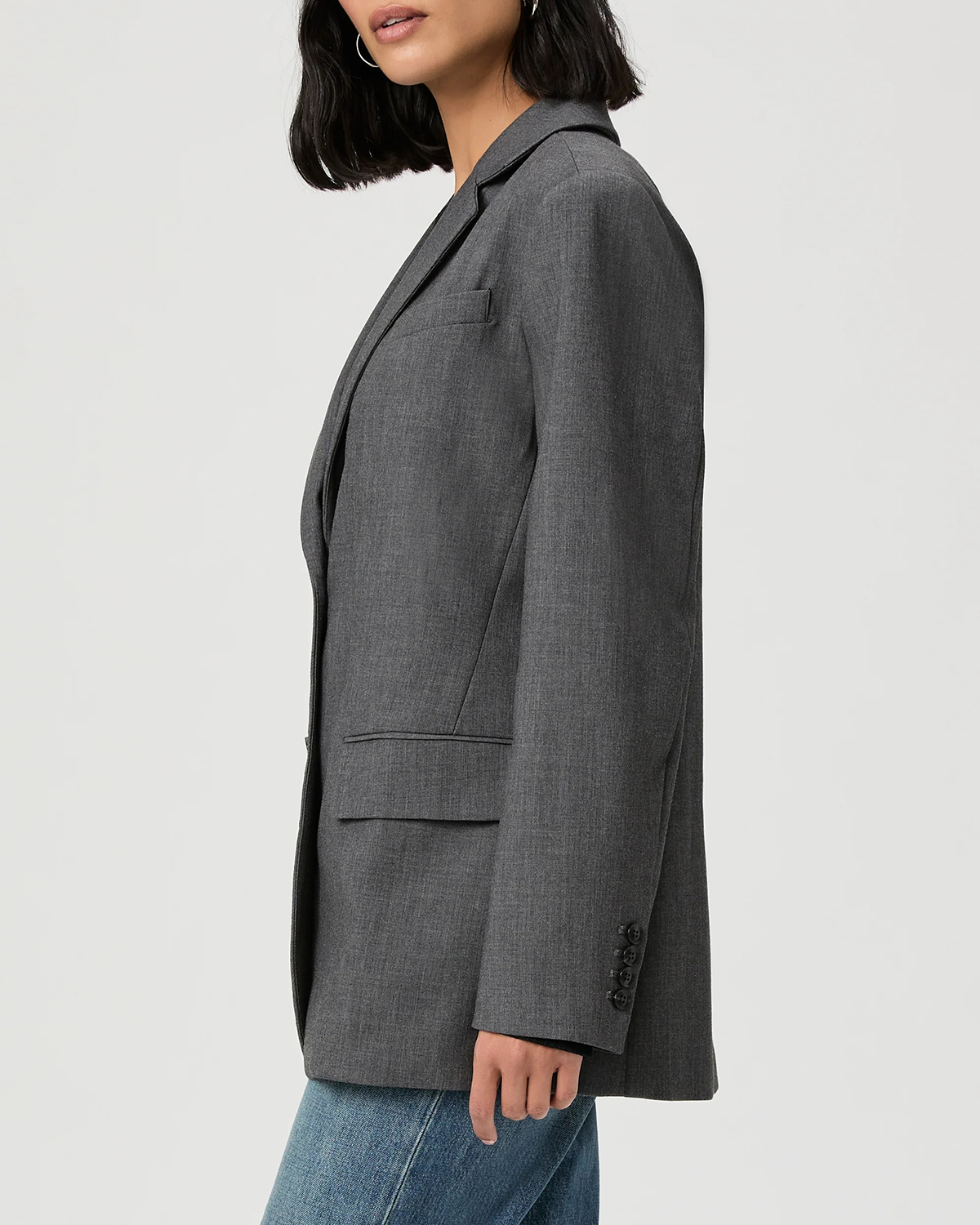 Gray Versatile Oversized Blazer