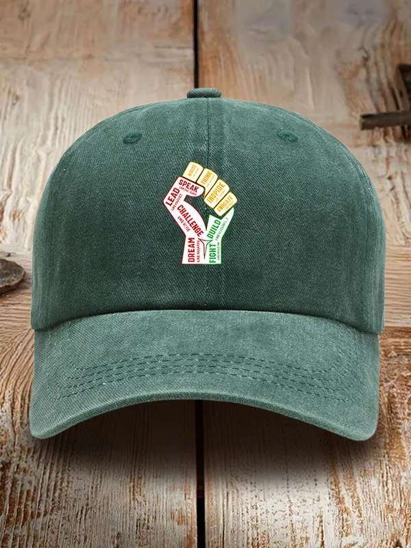 Lead Speak Challenge Dream Fight Washed Baseball Cap
