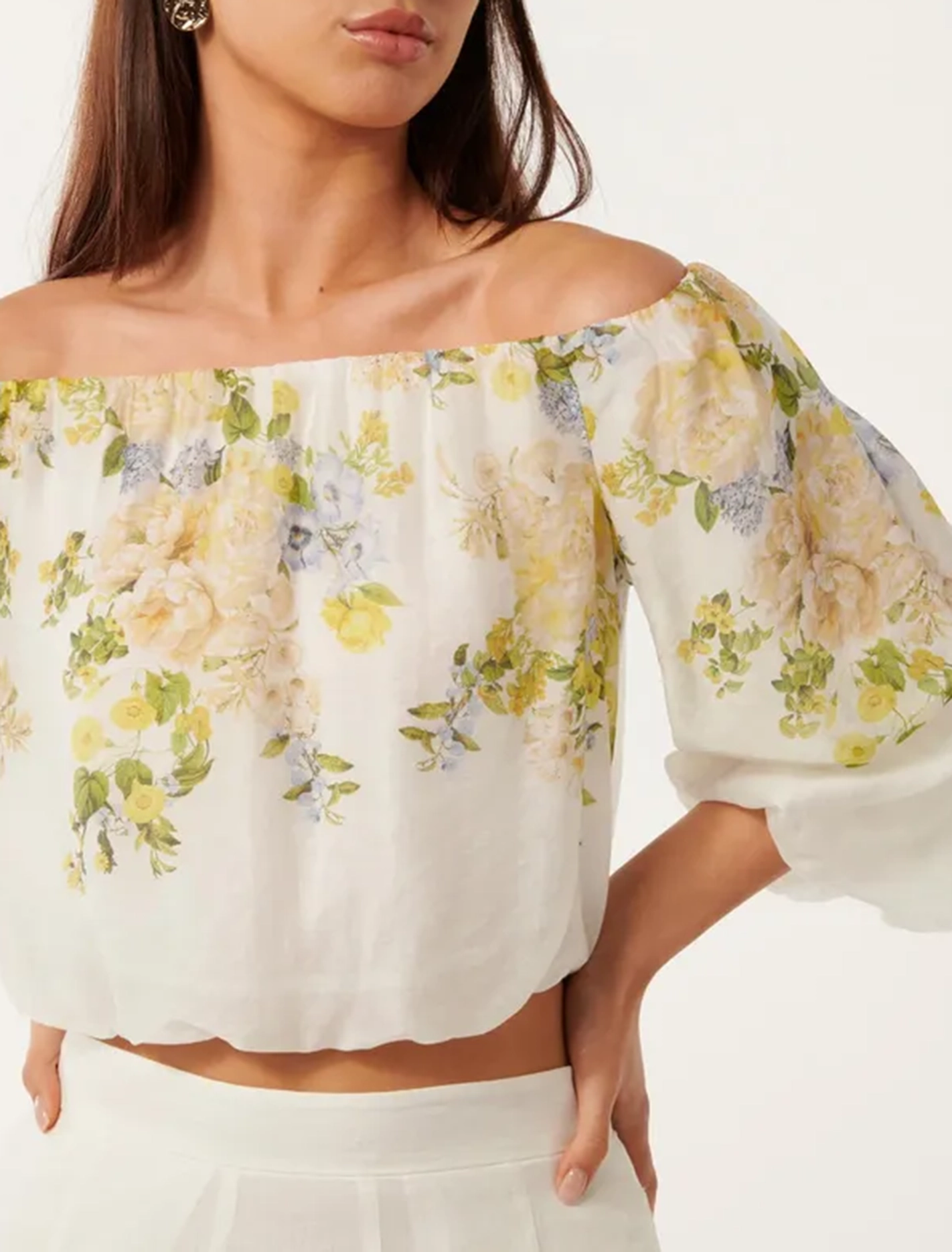 Long Sleeve Off Shoulder Blouse