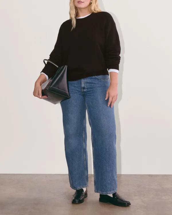 Crew in Plush Cotton Sweater