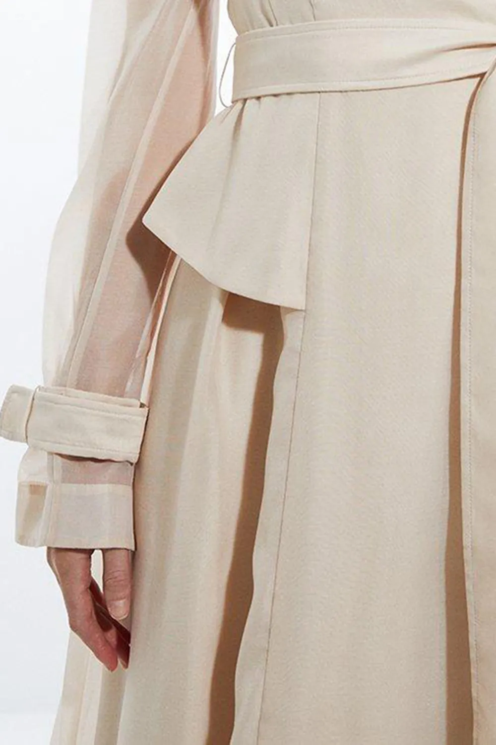 Woven Organdie Trench Dress