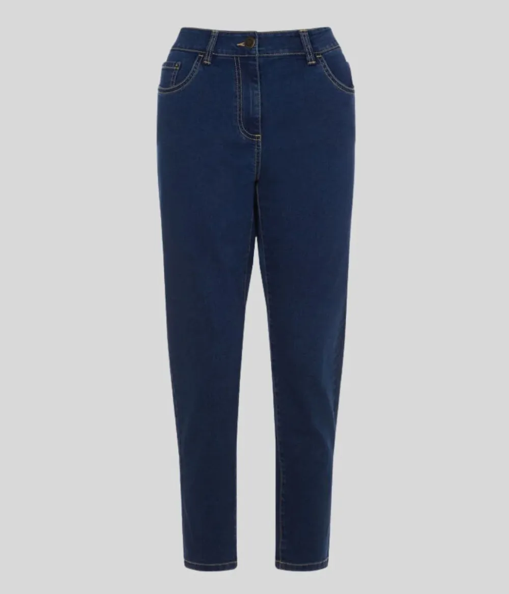 Dark Denim Slim Leg Crop Jean