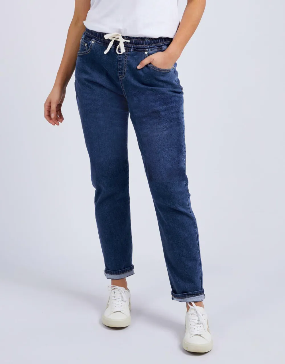 Juliette Jogger Jean - Dark Blue Wash