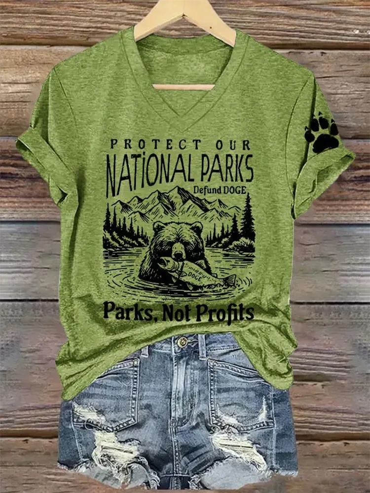 Women'S Protect Our National Parks Printed T-Shirt