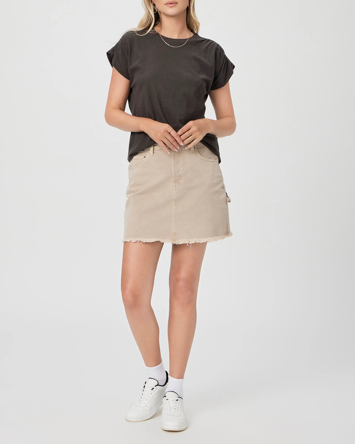 Faded Black Relaxed Fit Short Sleeve Top