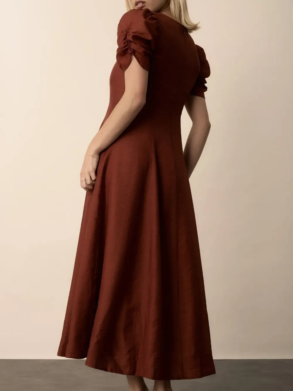 Spiced Pumpkin Cari Panel Detail Dress