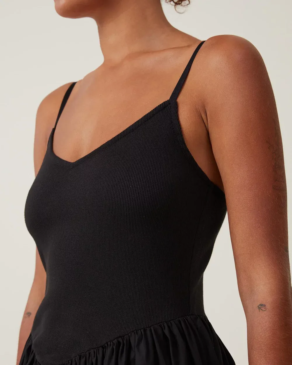 Spliced ​​Suspender Maxi Dresses