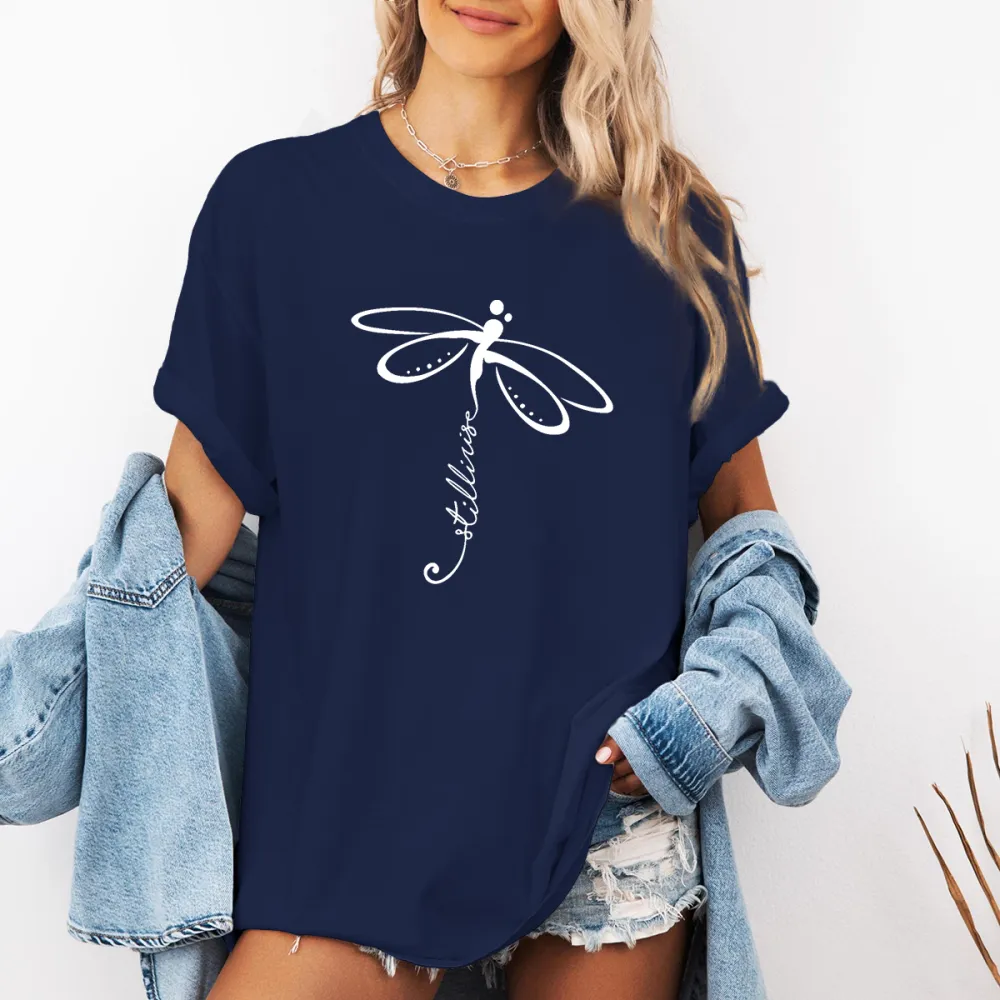 Butterfly Floral Pattern Butterfly Casual T-Shirt