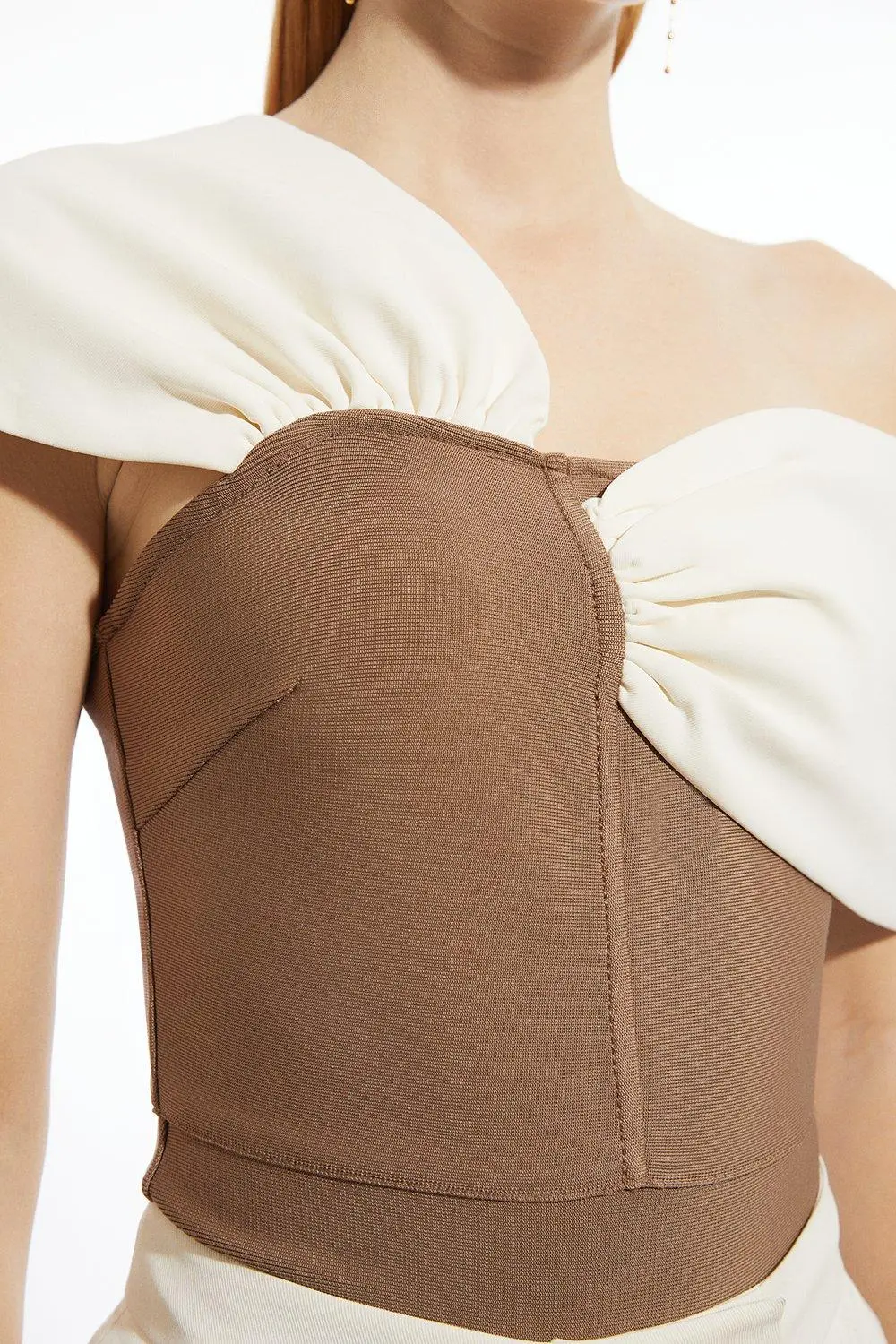 Knit Asymmetric Strap Top