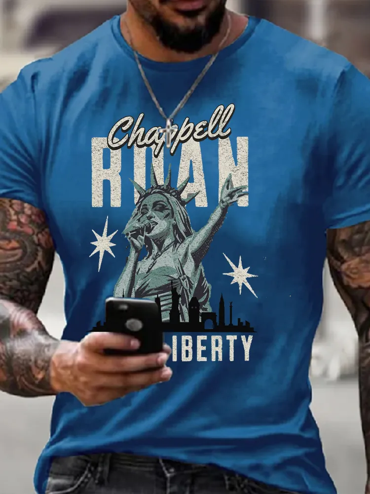 Men'S Chappell Roan Lady Liberty Round-Neck Short-Sleeved T-Shirt