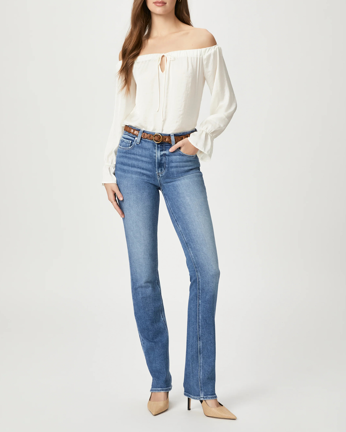 Light Blue Straight Leg Jeans
