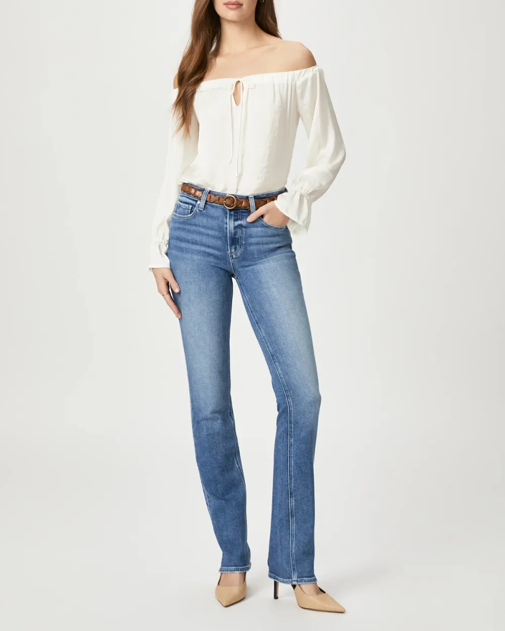 Light Blue Straight Leg Jeans